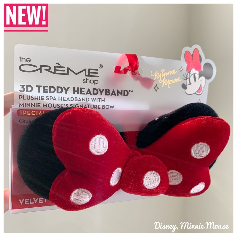 🎀(NWT) Special Edition! Minnie Mouse Signature Plushie Spa Headband, Creme Shop
